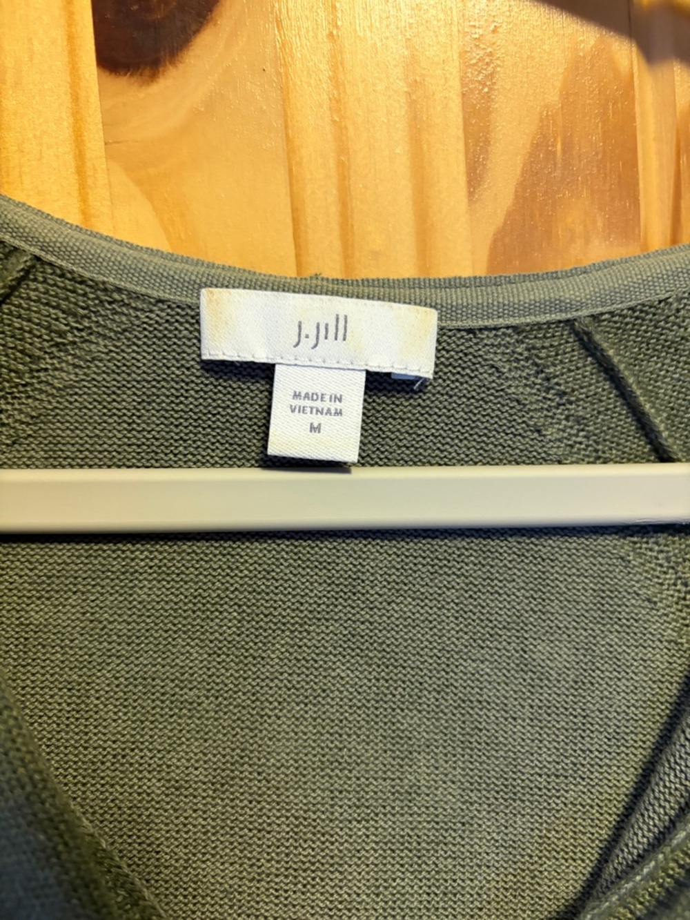 J. Jill Olive Green Textured Knit Top